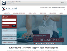 Tablet Screenshot of envisioncu.com